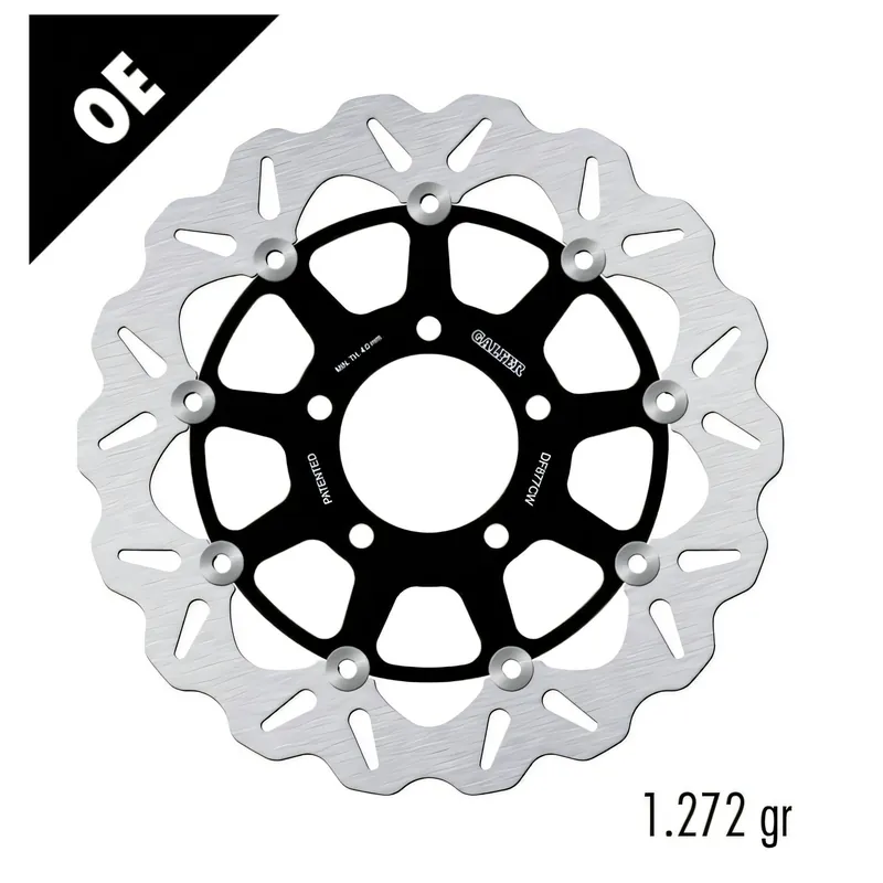 Bremsscheibe Galfer DF877CW WAVE® mit ECE R90 Zulassung, schwimmend vorne 310x4,5mm (2 benötigt) für Triumph Daytona Speed Four TT 600 / 650 ccm Bj. 2000 - 2005 Markenprodukt
