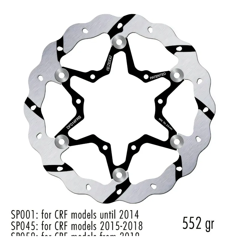 Schneller Versand Bremsscheibe Galfer DF014FRS WAVE® Racing Oversize Grooved schwimmend vorne 270x3mm für Honda CR R CRF X, HM CRE F 125 - 500 ccm Bj. 1995 - 2015