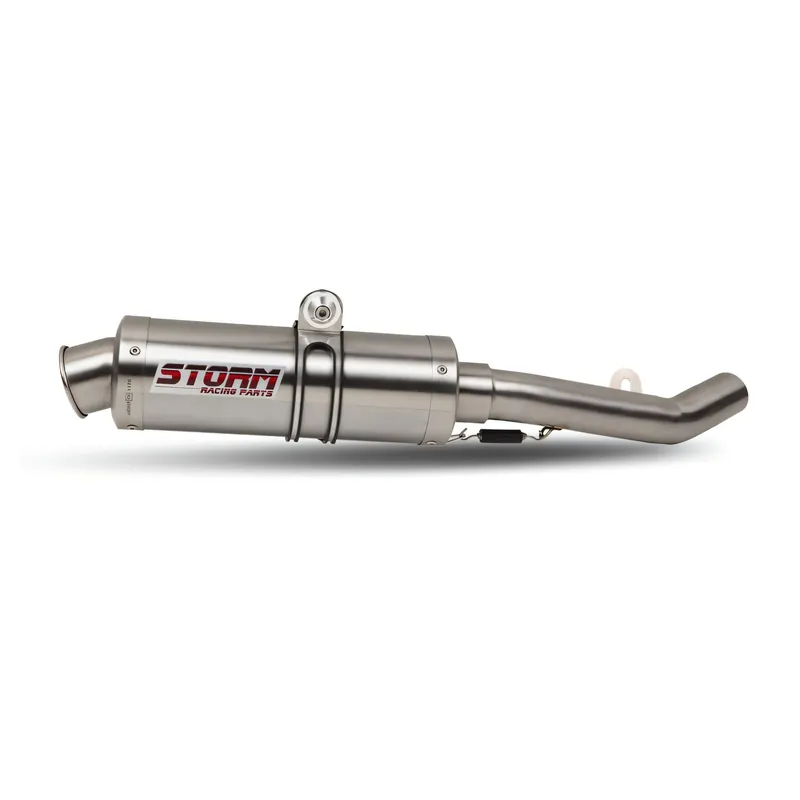 Auspuff Storm Komplettanlage 1x1 GP Edelstahl mit ABE für Honda CBR R 125 ccm Bj. 2004 - 2016 Nur Heute