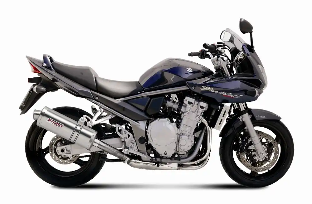 Auspuff Storm SLIP-ON oval Edelstahl mit ABE für Suzuki GSX FA F / GSF Bandit SA N S 1250 ccm Bj. 2007 - 2016 Ausverkauf