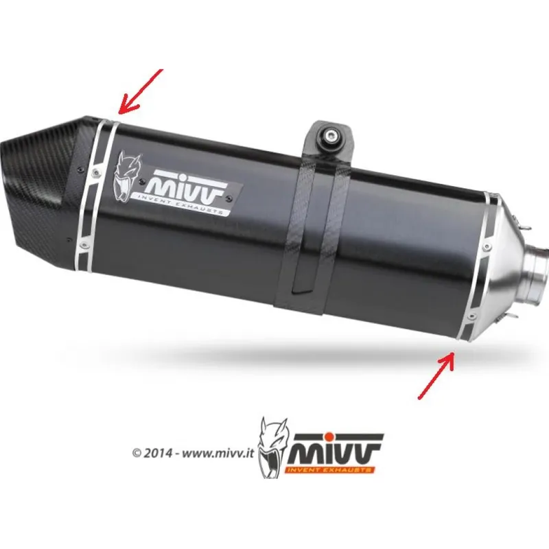 Top-Seller Auspuffanlage Mivv SLIP-ON Edelstahl schwarz Speed Edge Sport für BMW R GS Adventure 1200 ccm Bj. 2008 - 2009