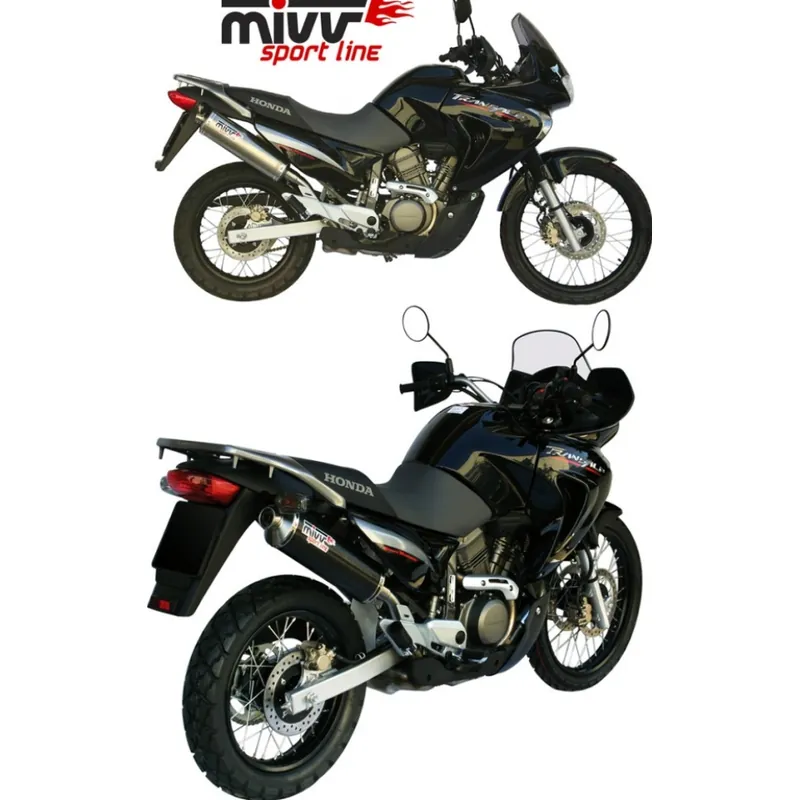 Schneller Versand Auspuffanlage Mivv SLIP-ON Edelstahl Oval Sport für Honda XL V Transalp 650 ccm Bj. 2005 - 2007