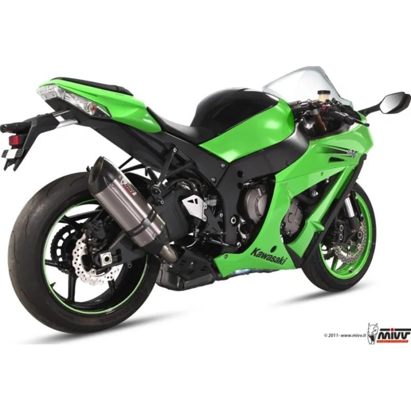 Auspuffanlage Mivv SLIP-ON Edelstahl mit Carbon Kappe Suono Sport für Kawasaki ZX-10R 1000 ccm Bj. 2011 - 2015 Bestseller