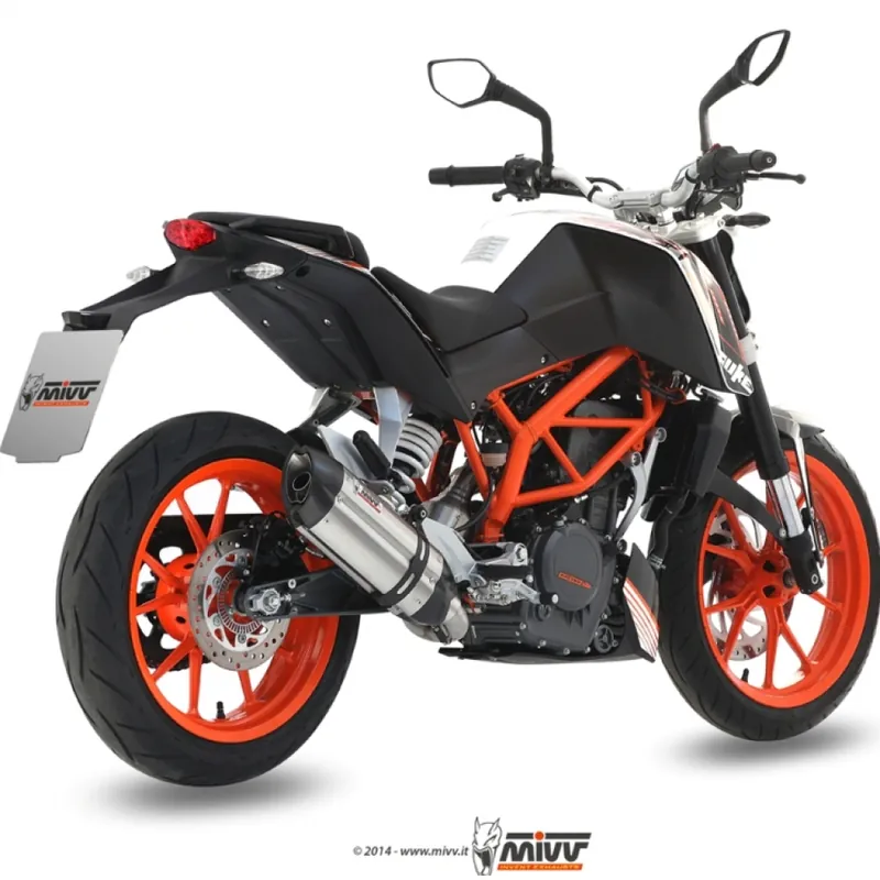 Auspuffanlage Mivv Komplettanlage 1x1 Edelstahl mit Carbon Kappe Suono Sport für KTM Duke 390 ccm Bj. 2013 - 2015 Sofort Bestellen