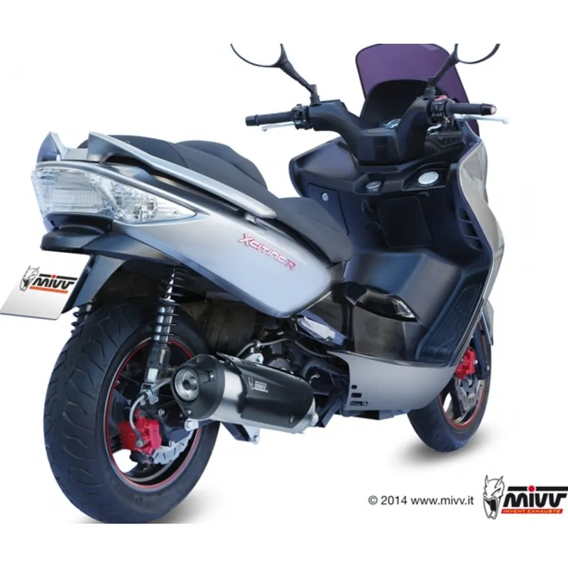 Billig Auspuffanlage Mivv Komplettanlage 1x1 Edelstahl Urban für Kymco Xciting i R i 250 / 300 ccm