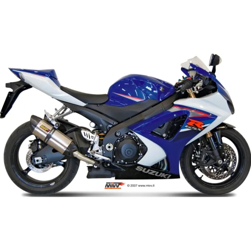 Auspuffanlage Mivv 2 SLIP-ON Edelstahl mit Carbon Kappe Suono Sport für Suzuki GSX R 1000 ccm Bj. 2007 - 2008 Neue Kollektion