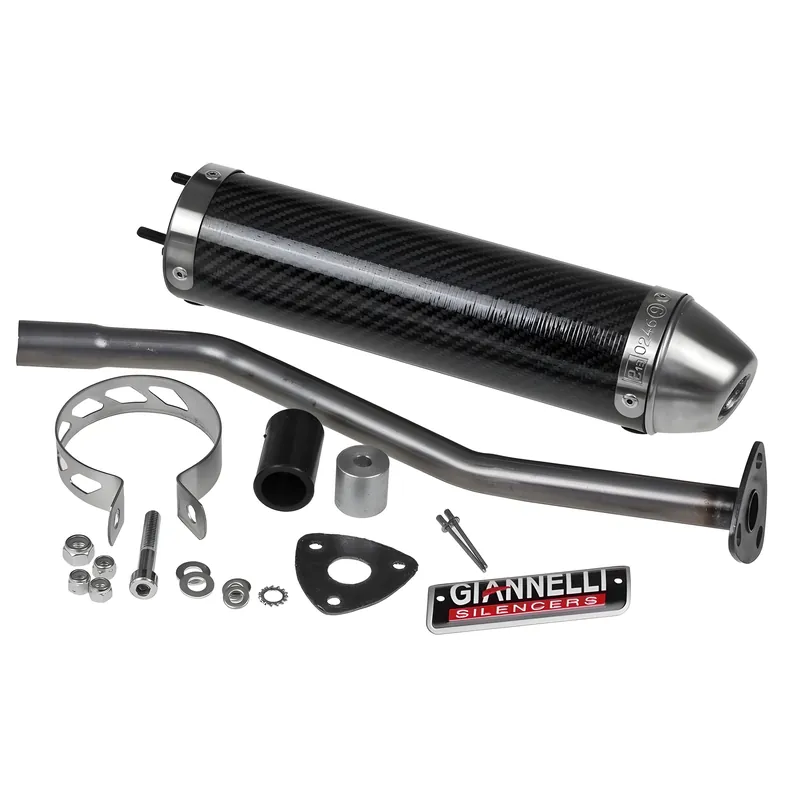 Auspuffanlage Giannelli Endtopf Carbon High Up mit ABE für Derbi Online Kaufen