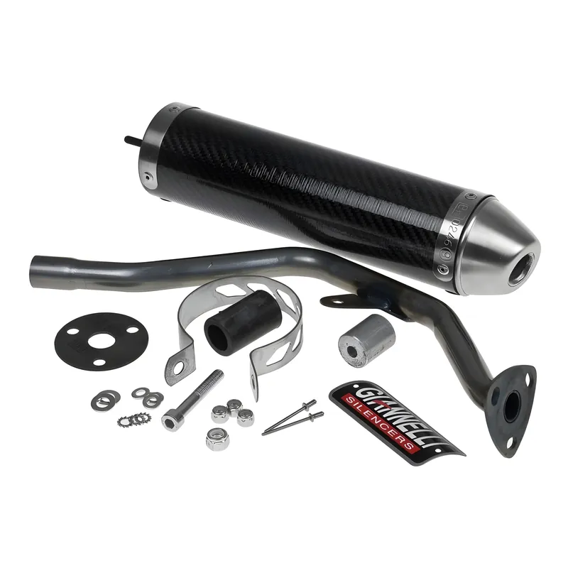Auspuffanlage Giannelli Endtopf Carbon High Up mit ABE für Malaguti / MBK / Yamaha Neue Ware