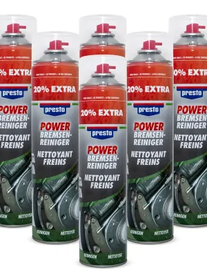Preisknaller 6 Dosen Power Bremsenreiniger Spray 307287 Presto, 600ml