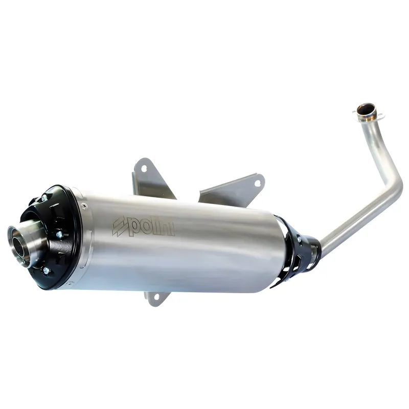 Echt Auspuffanlage Polini mit Katalysator & Zulassung für Gilera Runner VXR 200 4T 06-07