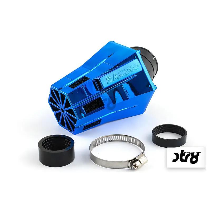 Luftfilter STR8 Evo 28-35mm gebogen blau / schwarzer Schaumstoff(AUSLAUF) Kracherpreis