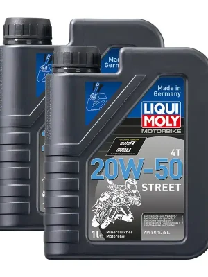 2x Liqui Moly 1500 Motorbike 4T Racing Motoröl 20W-50 1L Letzte Chance
