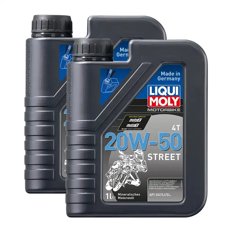 2x Liqui Moly 1500 Motorbike 4T Racing Motoröl 20W-50 1L Letzte Chance