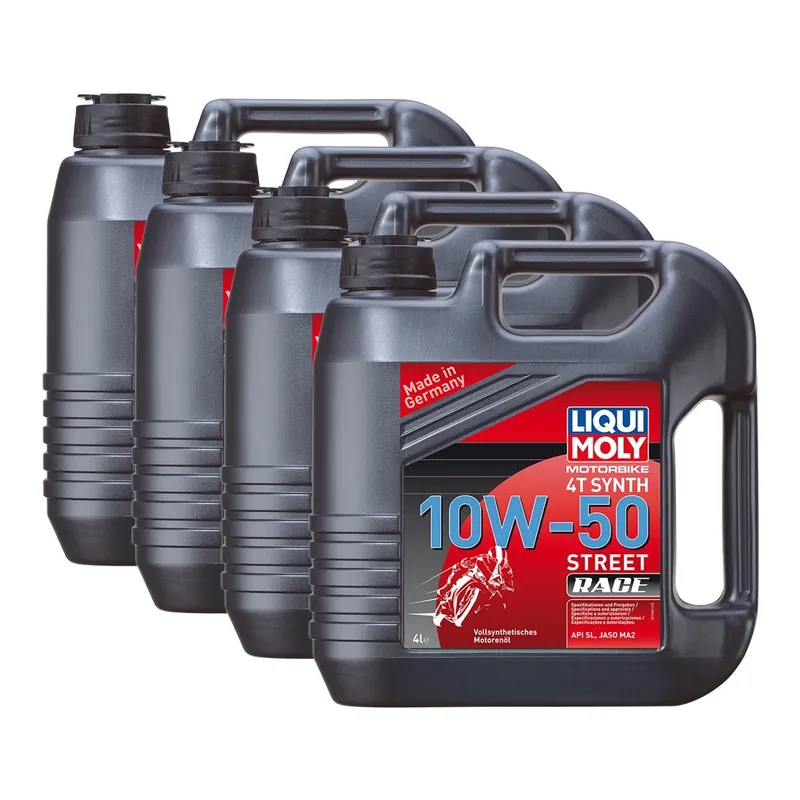 4x Liqui Moly 1686 Motorbike 4T Motoröl Synth Motorrad 10W-50 4L Aktuell