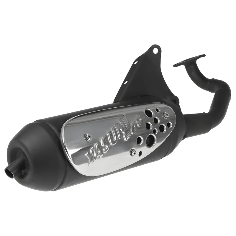 Auspuffanlage Yasuni Eco mit Zulassung für Minarelli liegend, Yamaha Aerox Cat, Aprilia SR Racing LC Malaguti F12 Phantom AC Neos MBK Nitro Jog RR WWW R REX Rex Naked Neue Kollektion