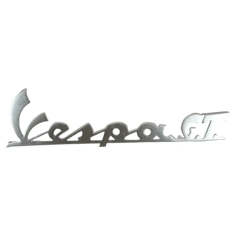 Emblem / Schriftzug " Vespa G.T. " für Vespa 125 GT VNL2 - 3 Pins 160x45mm Lochabstand 145mm Preisreduziert