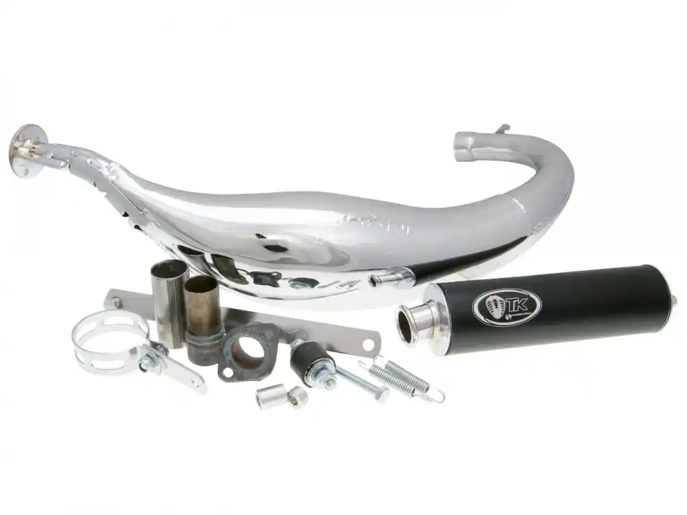 Neue Ware Auspuff Turbo Kit Carreras 80 Chrom für Rieju MRT, Beta RR Enduro Supermoto Aprilia RS CPI Yamaha DTR SM X MRX Peugeot XPS Track Supercross Fantic Motor