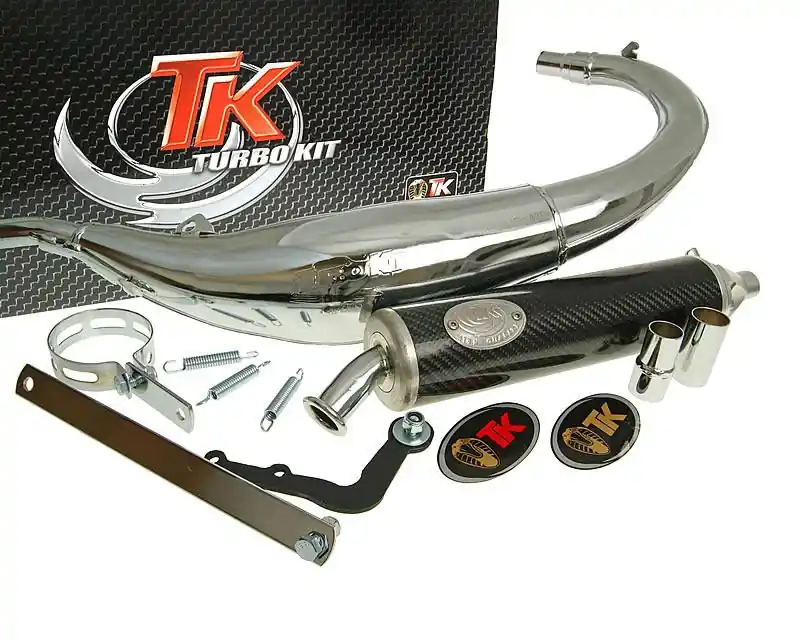 Auspuff TurboKit Bajo RQ Chrom mit Zulassung für Yamaha DT50 (04-) Knallerangebot