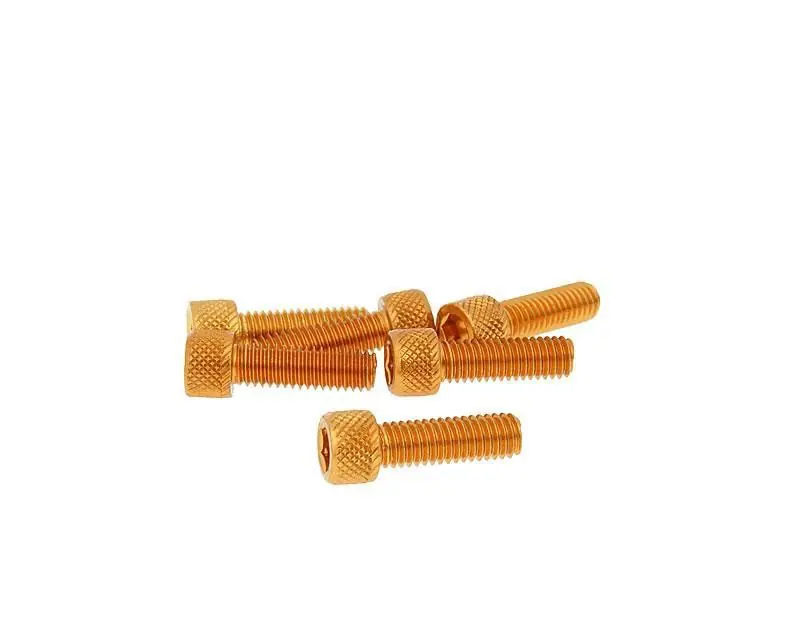 Preisknaller Schraubensatz 6 Stück Innensechskant Alu orange - M6x20