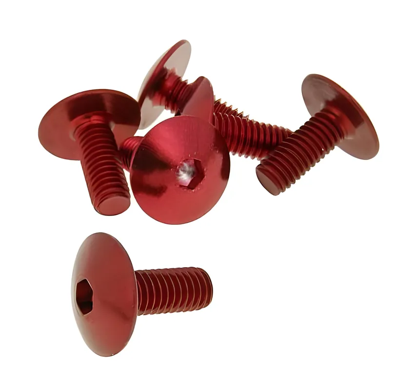 Heißes Angebot Schraubensatz 6 Stück Verkleidung rot - M6x15