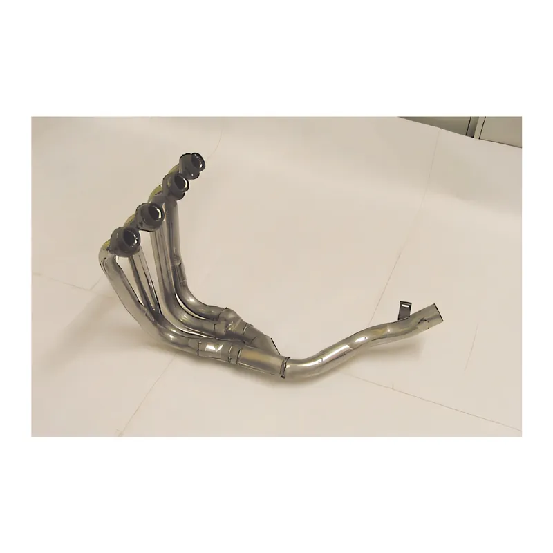 Neuheit DELKEVIC Krümmer Edelstahl gebürstet für Yamaha FZS 600 Fazer, 98-03