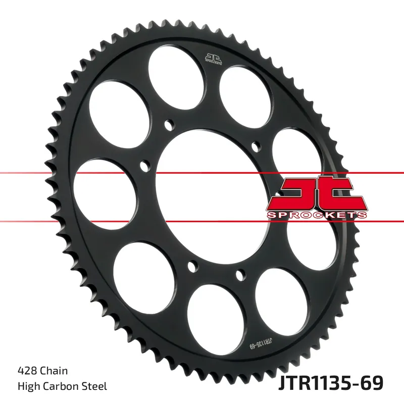 Neu Kettenrad JT Sprockets 428 69Z Innendurchmesser 105mm Lochkreis 125mm für Aprilia SX ABS, Malaguti Dune F.B.Mondial SMX Enduro Supermoto XTM RX Zündapp Bj. 2017 - 2022