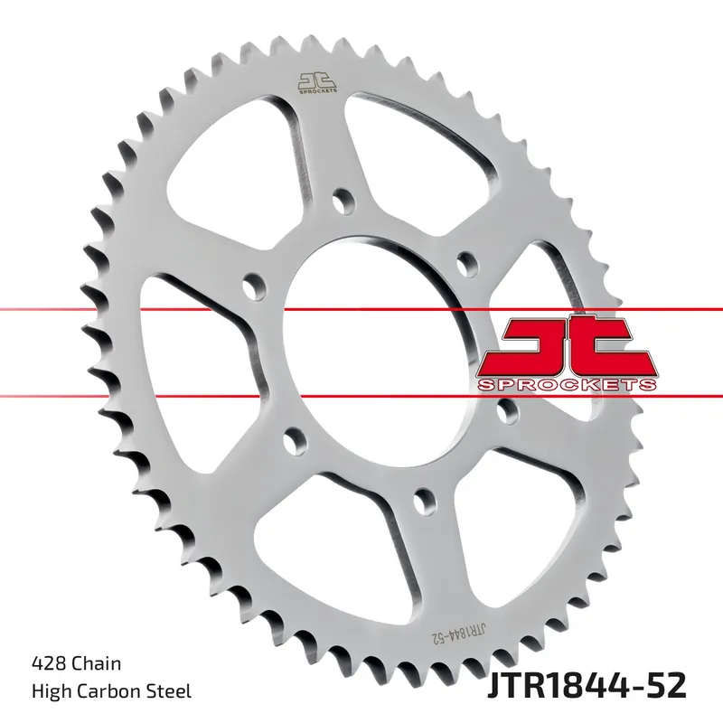 Finale Aktion Kettenrad JT Sprockets 428 52Z Innendurchmesser 76mm Lochkreis 100mm für Yamaha MT- ABS YZF-R YZF R 125 ccm Bj. 2008 - 2022