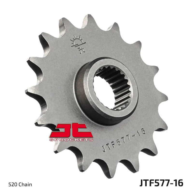 Aktuell Ritzel JT Sprockets 520 16Z feinverzahnt Innendurchmesser 21,3mm / 23mm für MuZ / MZ Baghira Black Panther Streetmoto, Yamaha TT R XT E Z Tenere SZR Bj. 1987 - 2008