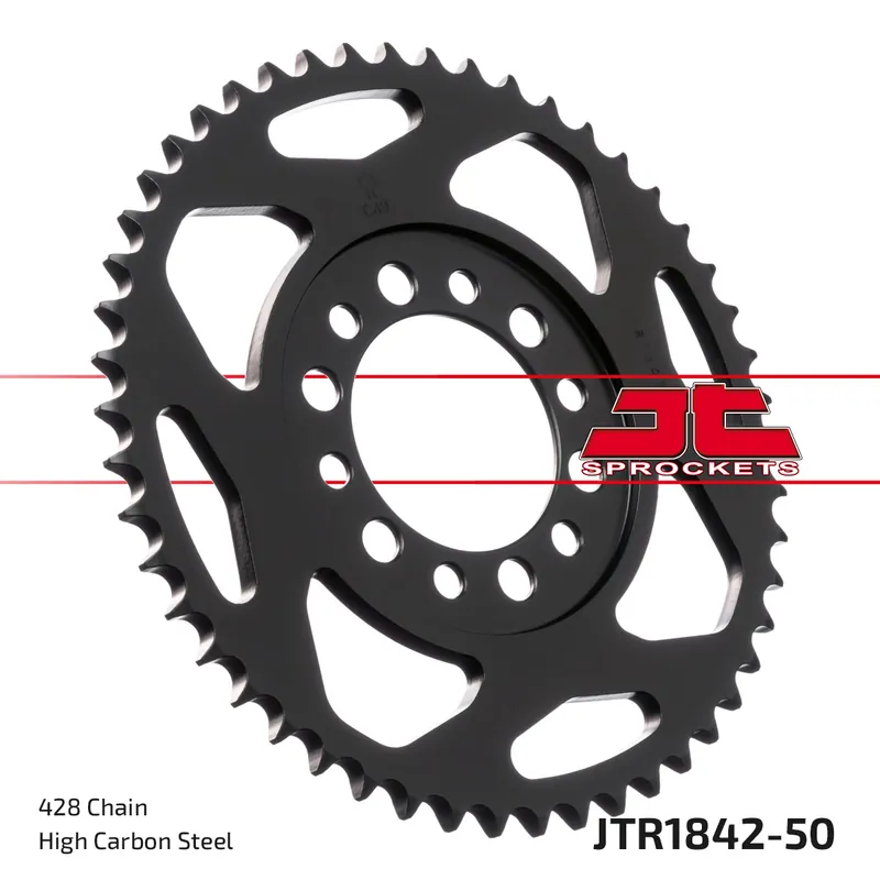 Kettenrad JT Sprockets 428 50Z Innendurchmesser 62mm Lochkreis 80mm für Yamaha DT TW E Trailway YZ TY SR SE 80 - 350 ccm Bj. 1974 - 2015 Finale Aktion
