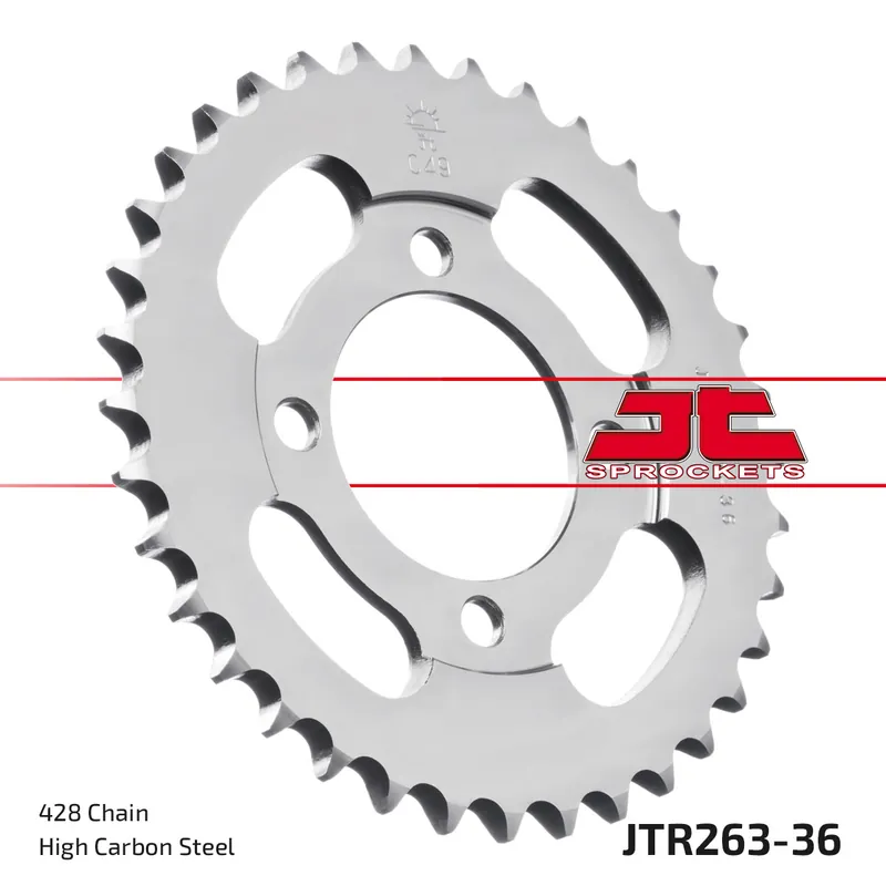 Zertifiziert Kettenrad JT Sprockets 428 36Z Innendurchmesser 54mm Lochkreis 70mm für FKM Mini Scrambler 125 ccm Bj. 2019 - 2021