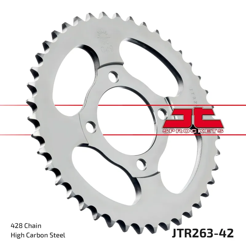 Kettenrad JT Sprockets 428 42Z Innendurchmesser 54mm Lochkreis 70mm für FKM Mini Scrambler 125 ccm Bj. 2019 - 2021 Finale Aktion