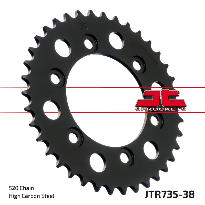 Kettenrad JT Sprockets 520 38Z Innendurchmesser 100mm Lochkreis 124mm für Ducati Monster i.e. Dark SS FE Carenata i.e S 350 - 907 ccm Bj. 1988 - 2014 Jetzt Bestellen