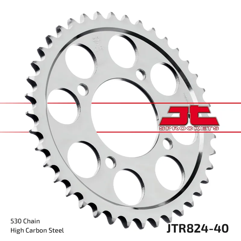Kettenrad JT Sprockets 530 40Z Innendurchmesser 76mm Lochkreis 100mm für Suzuki GSX F RG Gamma 500 / 600 ccm Bj. 1986 - 1989 Versand Am Gleichen Tag