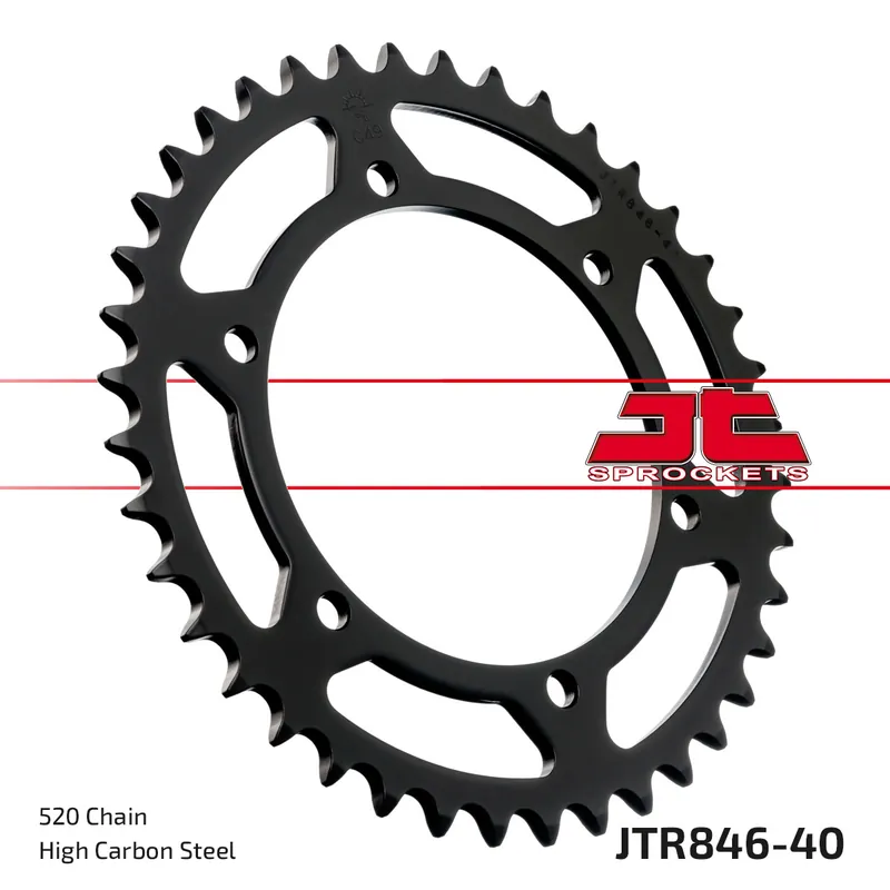 Schneller Versand Kettenrad JT Sprockets 520 40Z Innendurchmesser 120mm Lochkreis 136mm für Yamaha SZR TZR RD LC TDR SRX 250 - 660 ccm Bj. 1983 - 1999