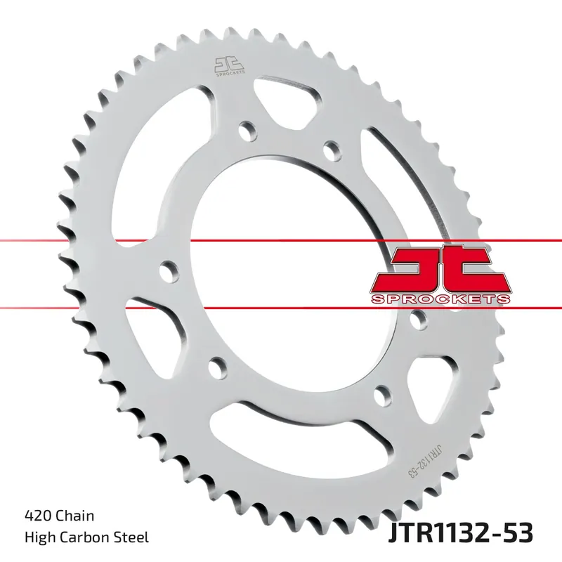 Kettenrad JT Sprockets 420 53Z Innendurchmesser 102mm Lochkreis 125mm für Derbi Senda SM DRD X-Treme Pro Racing, Aprilia RX R Rieju RR X-Race Ltd Edition Must-Have