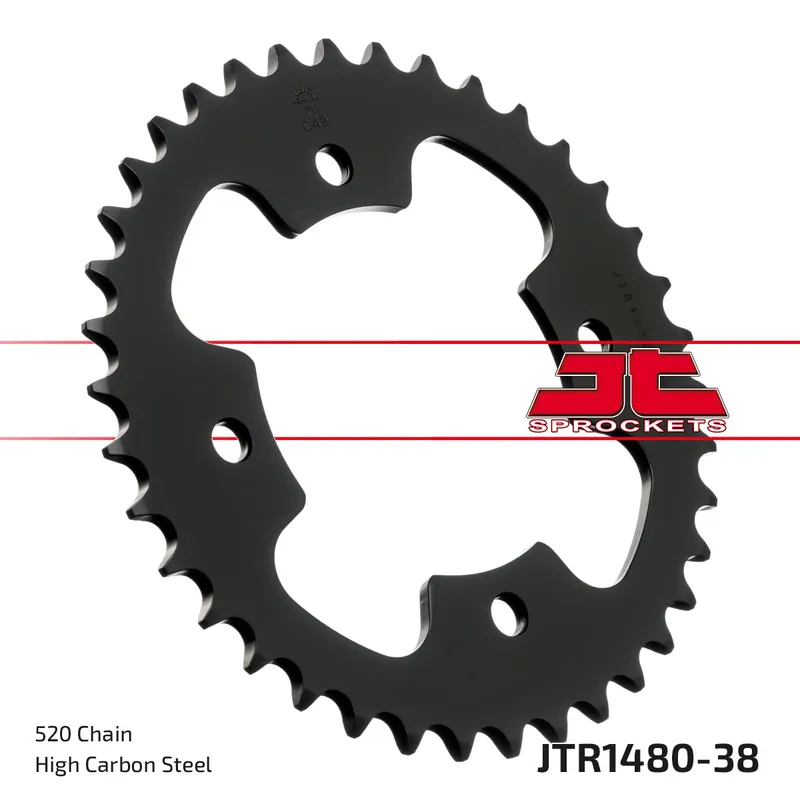 Bestpreis Kettenrad JT Sprockets 520 38Z Innendurchmesser 101mm Lochkreis 127mm für Polaris Outlaw S.E. RS.E. S Predator Troy Lee E LE MXR 90 - 525 ccm