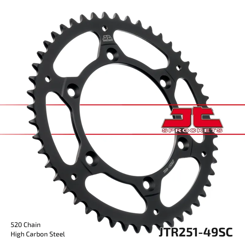 Kettenrad JT Sprockets 520 49Z Innendurchmesser 130mm Lochkreis 150mm für Yamaha YZ F WR 426 125 - 450 ccm Bj. 1999 - 2022 Sonderaktion