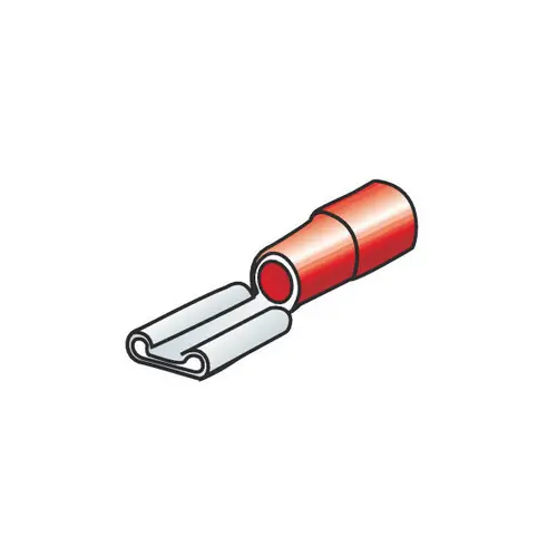Billig 10 Endstücke - Kabelenden außen flach - rot