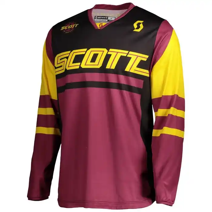 Scott Jersey 350 Race Weinrot Gelb Gr. M Ausverkauf