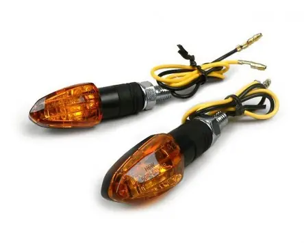 Blinker BGM Micro schwarz / orange 12V 54x23x20mm Universal kompatibel für Roller, Motorrad, Moped, Quad, Mofa, Vespa Abverkauf