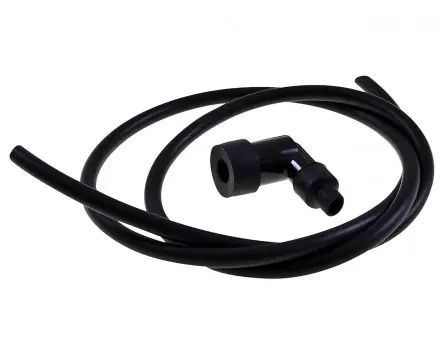 Zündkerzenstecker Set mit Zündkerzenkabel schwarz 1m 90 Grad 7mm Durchmesser, universal, Roller, Mofa, Moped, Motorrad, Quad / ATV Ausverkauf