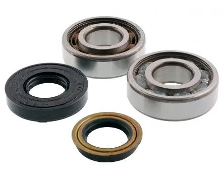 Heißes Angebot Kurbelwellenlagersatz RMS SKF C4 Teflon mit Wellendichtringen kompatibel für Minarelli liegend / stehend Yamaha Aerox, MBK Nitro, Booster, Aprilia SR5