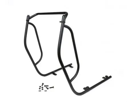 Letzte Chance Sturzbügel Beinschild MOTO NOSTRA schwarz kompatibel für Vespa PX80-200, LML Star, Stella Ersatz Sturzbügel Schutzbügel