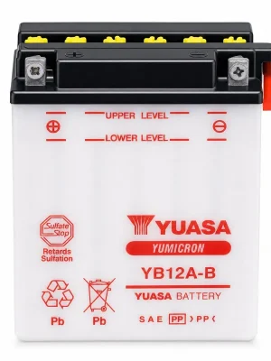 Wochenendangebot Yuasa Batterie 12V 12AH YB12A-B Blei-Säure 51215 ohne Säurepack