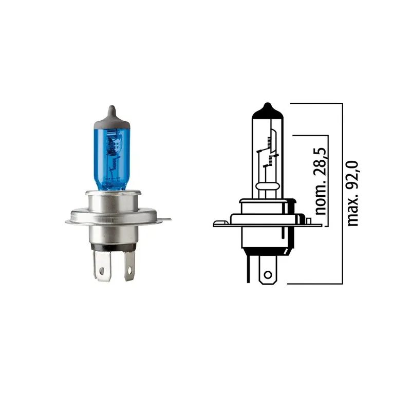 Markenware Flösser Lampe 12V 60/55W P43t Mega H4 blau VPE1