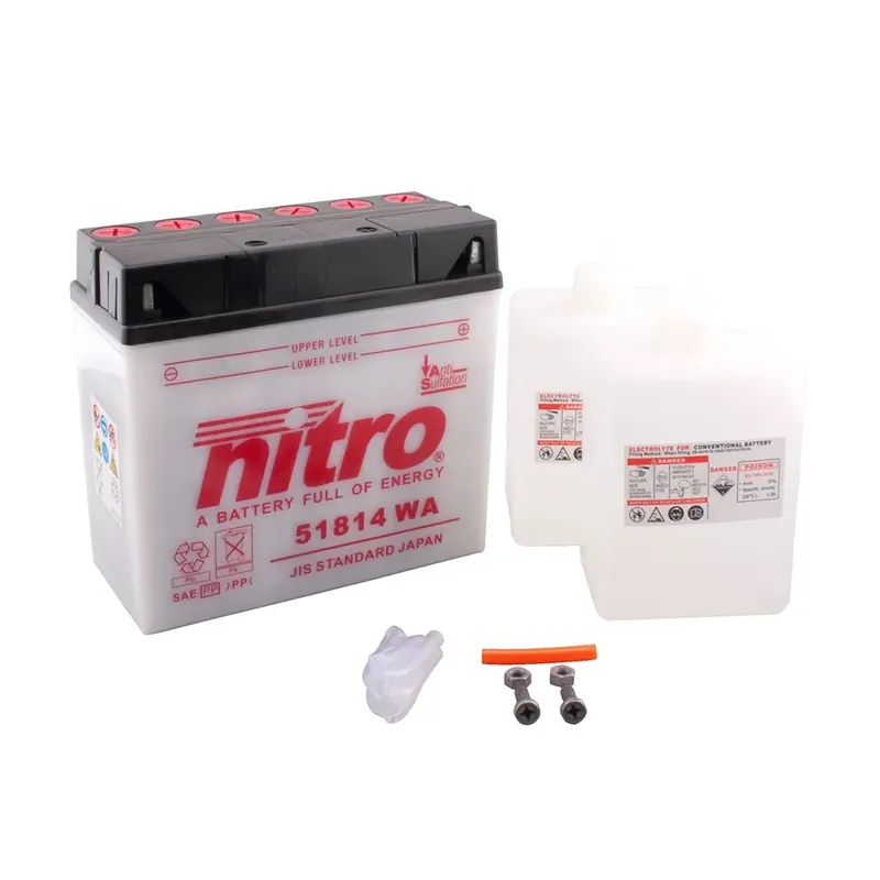 Nitro Batterie 12V 18AH 51814 Blei-Säure HC mit Säurepack Aktuell
