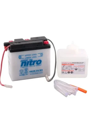 Nitro Batterie 6V 4AH 6N4B-2A Blei-Säure 00412 mit Säurepack Knallerangebot