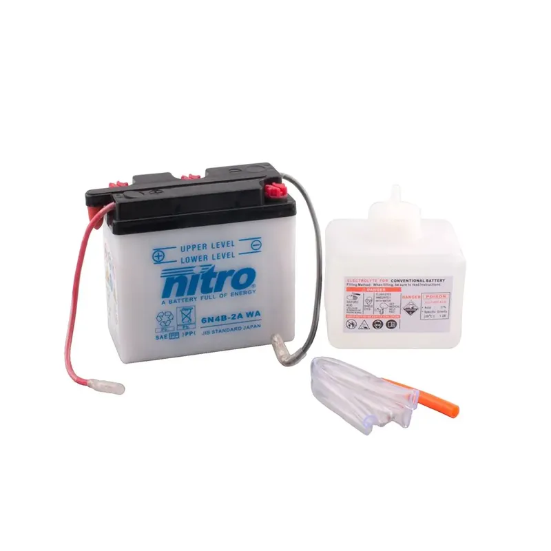 Nitro Batterie 6V 4AH 6N4B-2A Blei-Säure 00412 mit Säurepack Knallerangebot