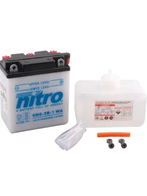 Nitro Batterie 6V 6AH 6N6-3B-1 Blei-Säure 00611 mit Säurepack Letzte Chance
