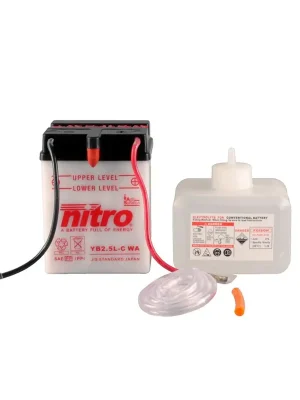 Nitro Batterie 12V 2,5AH YB2,5L-C Blei-Säure HC mit Säurepack Aktuell